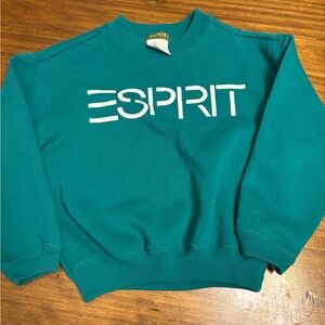 Vintage 80’s Esprit Green Crewneck‎ Sweatshirt - Kids Small